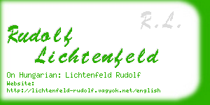 rudolf lichtenfeld business card